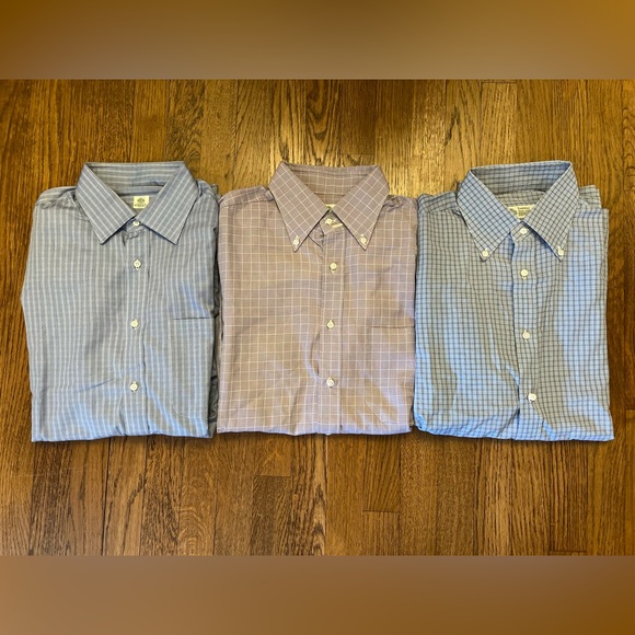 Luigi Borrelli Other - Bundle of 3 Luigi Borrelli Dress Shirts – 2 Blue, 1 Lavender – Size 16/41